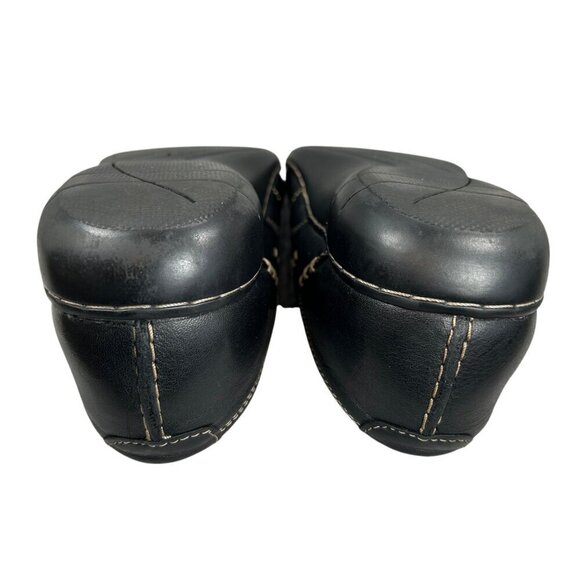 Clarks Sixty Delta Black Bendables Leather Slip-On Loafers Shoes Size 7.5W - Picture 10 of 11